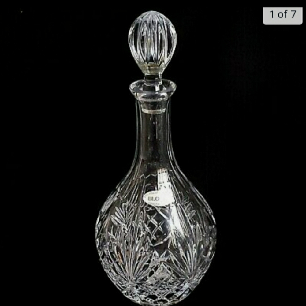 Block 24 Full Lead Crystal Handmade Czech Republic Set of 4 Wine/water
